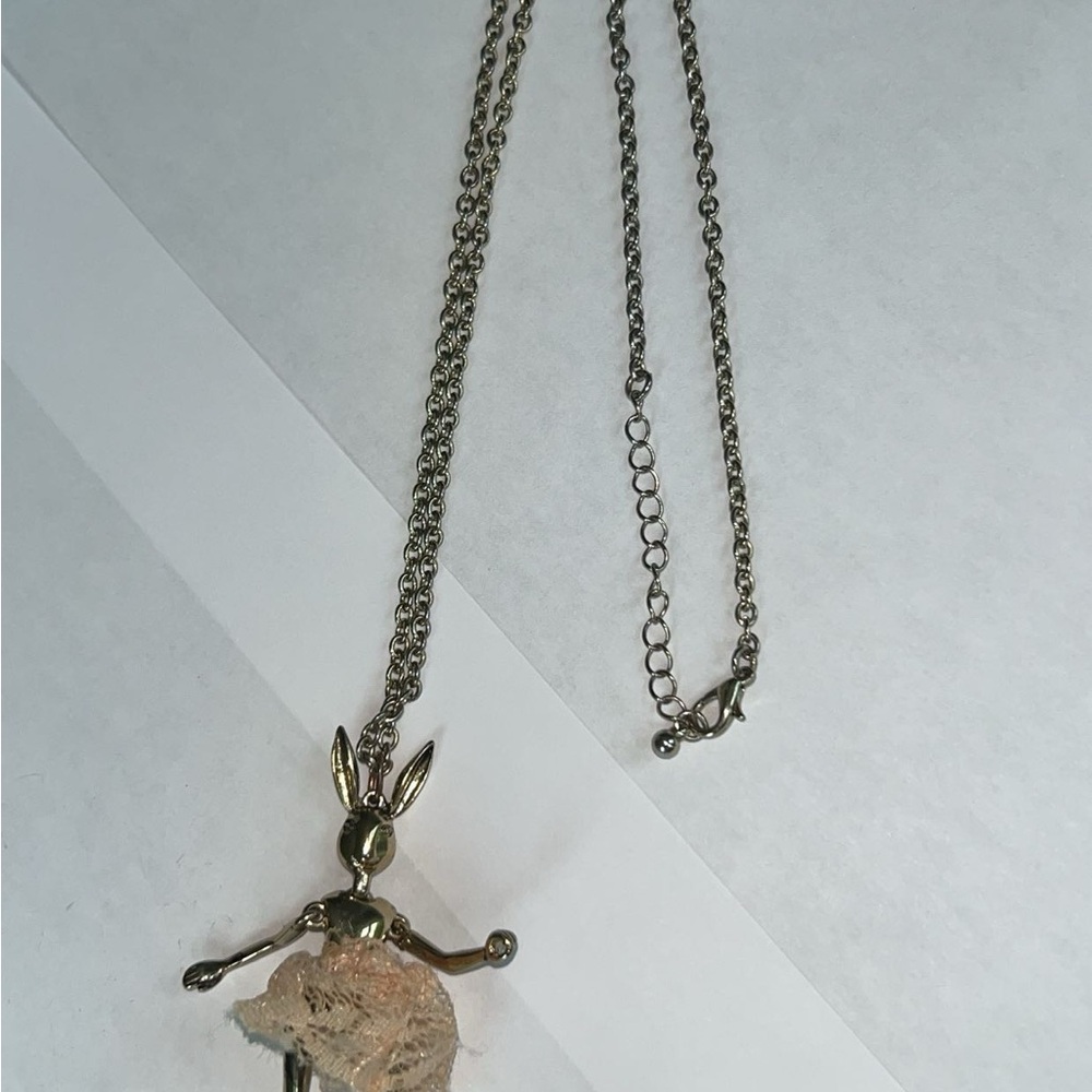 Pendentif Articulé Servane Gaxotte Paris - Forme Petite Fille Rose, Vintage